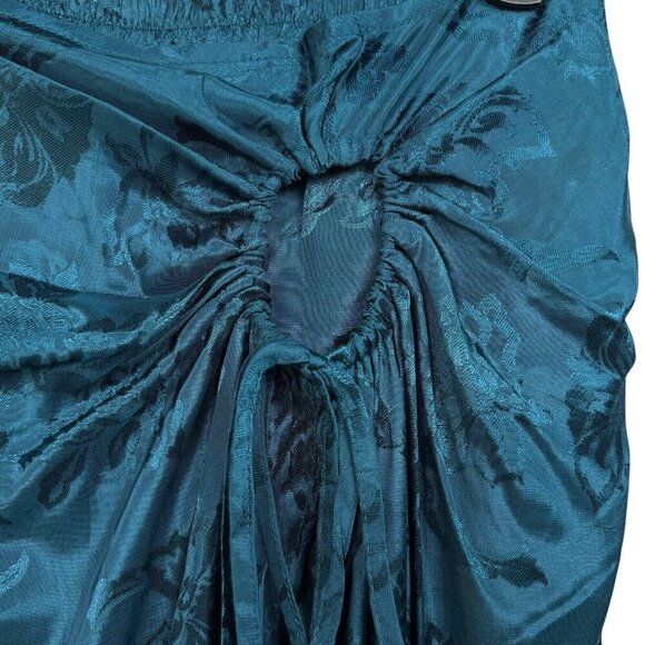 BAND OF THE FREE Celene Deep Teal Layered Midi Skirt Sz Medium Boho Gypsy NWT - Picture 4 of 10